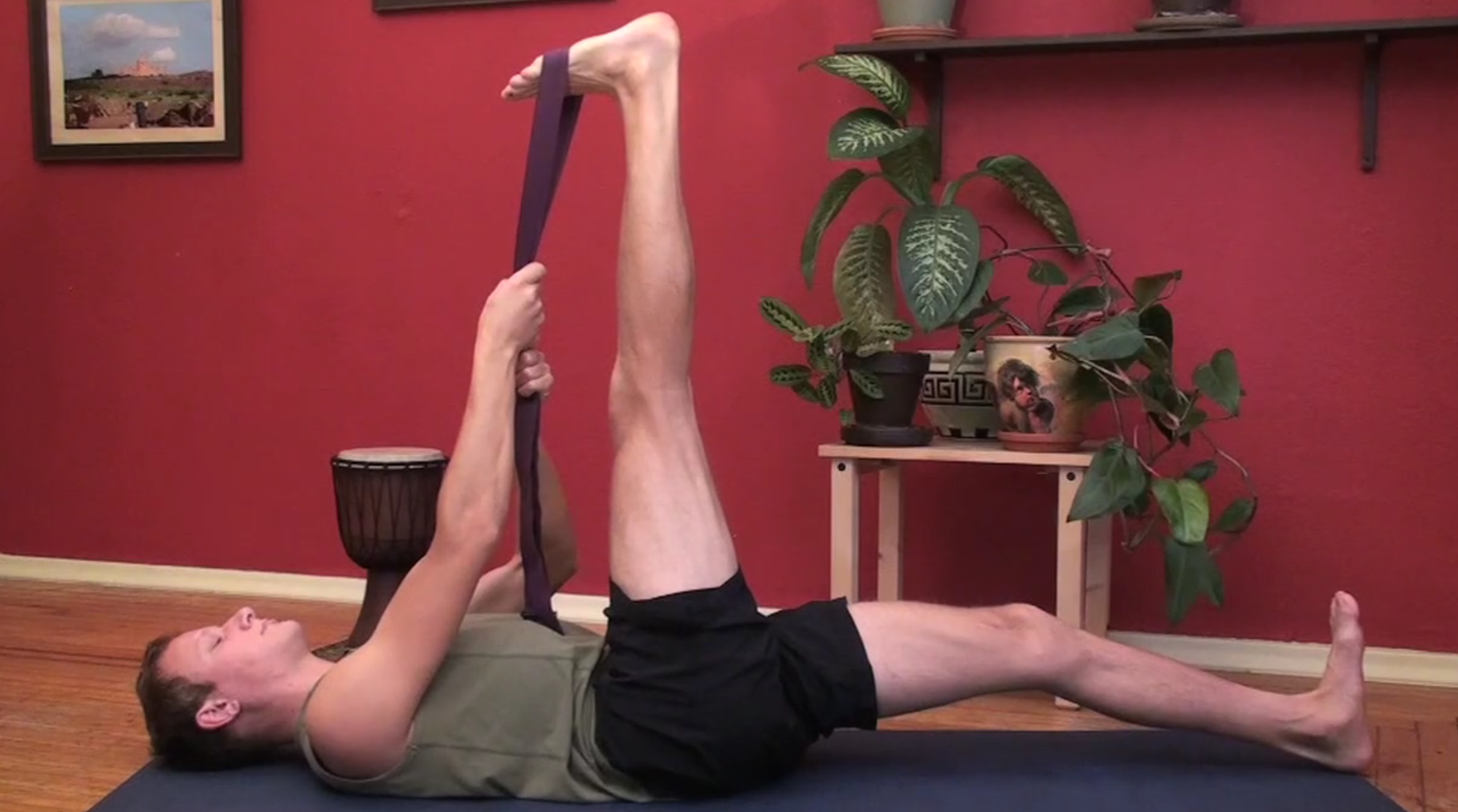 This free video is suitable for beginners as well. It consists of hamstring stretches done on your back.